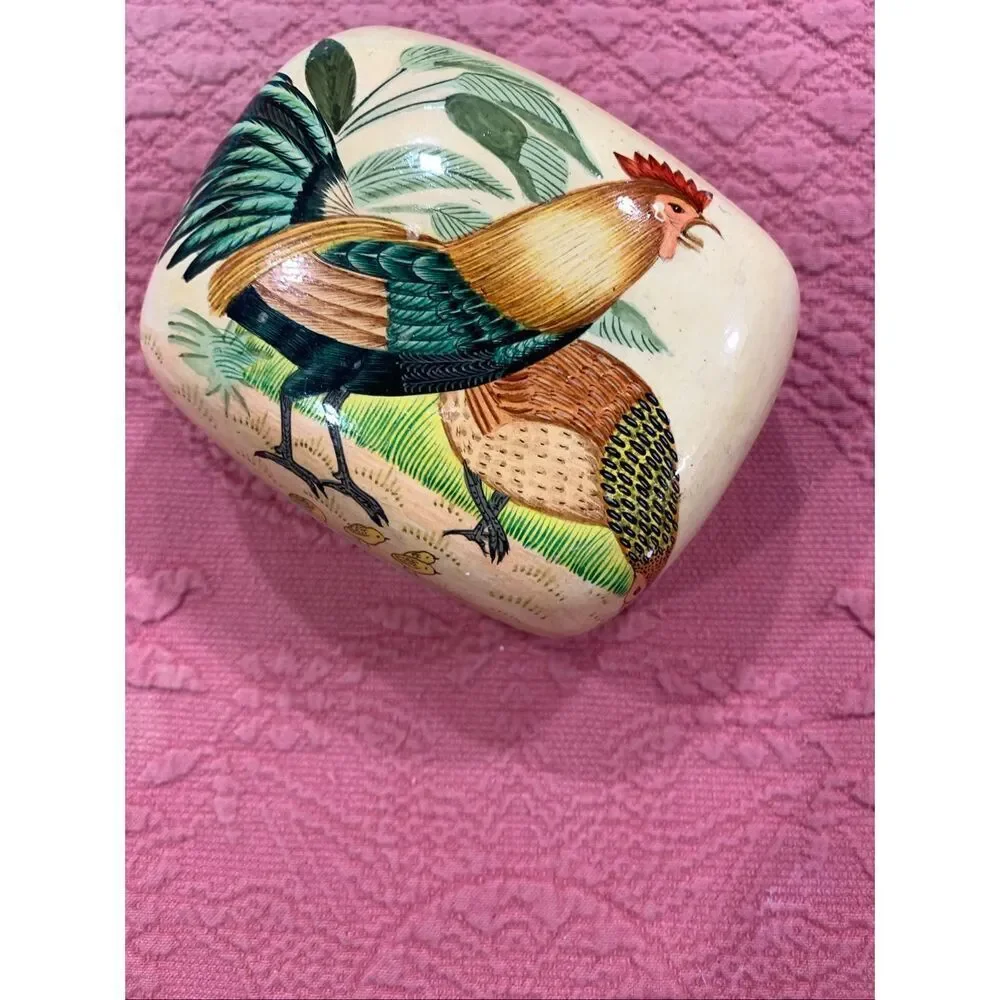 Rooster American Folk Art Box #chickens